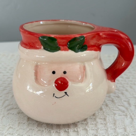 Royal Norfolk Santa Face Holiday Red White Coffee Tea Dining Mug - Picture 1 of 8